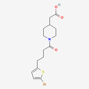 2-[1-[4-(5-Bromothiophen-2-yl)butanoyl]piperidin-4-yl]acetic acid