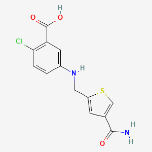 5-[(4-Carbamoylthiophen-2-yl)methylamino]-2-chlorobenzoic acid