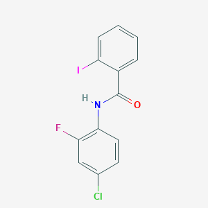 molecular formula C13H8ClFINO B7606993 N-(4-chloro-2-fluorophenyl)-2-iodobenzamide 