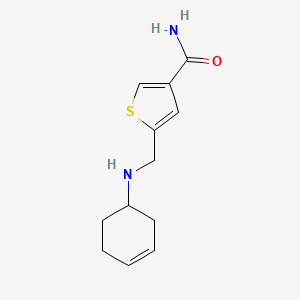 molecular formula C12H16N2OS B7606995 5-[(Cyclohex-3-en-1-ylamino)methyl]thiophene-3-carboxamide 