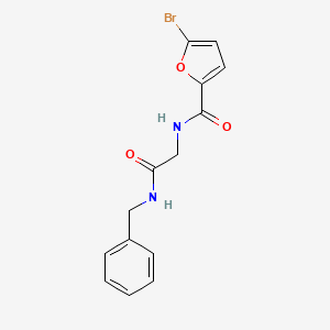 molecular formula C14H13BrN2O3 B7607055 N-[2-(benzylamino)-2-oxoethyl]-5-bromofuran-2-carboxamide 