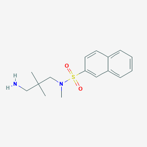 molecular formula C16H22N2O2S B7607059 N-(3-amino-2,2-dimethylpropyl)-N-methylnaphthalene-2-sulfonamide 