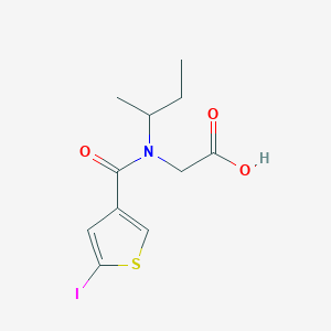 2-[Butan-2-yl-(5-iodothiophene-3-carbonyl)amino]acetic acid