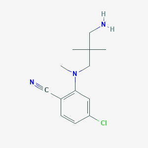 2-[(3-Amino-2,2-dimethylpropyl)-methylamino]-4-chlorobenzonitrile