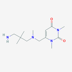 6-[[(3-Amino-2,2-dimethylpropyl)-methylamino]methyl]-1,3-dimethylpyrimidine-2,4-dione