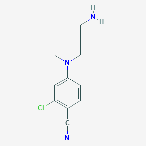 molecular formula C13H18ClN3 B7607136 4-[(3-Amino-2,2-dimethylpropyl)-methylamino]-2-chlorobenzonitrile 