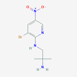 1-N-(3-bromo-5-nitropyridin-2-yl)-2-methylpropane-1,2-diamine