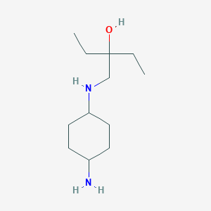 molecular formula C12H26N2O B7607165 3-[[(4-Aminocyclohexyl)amino]methyl]pentan-3-ol 