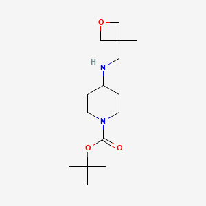 molecular formula C15H28N2O3 B7607177 Tert-butyl 4-[(3-methyloxetan-3-yl)methylamino]piperidine-1-carboxylate 