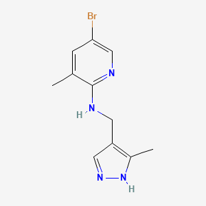 5-bromo-3-methyl-N-[(5-methyl-1H-pyrazol-4-yl)methyl]pyridin-2-amine