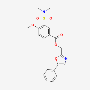 (5-Phenyl-1,3-oxazol-2-yl)methyl 3-(dimethylsulfamoyl)-4-methoxybenzoate