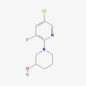 molecular formula C10H12ClFN2O B7607223 1-(5-Chloro-3-fluoropyridin-2-yl)piperidin-3-ol 