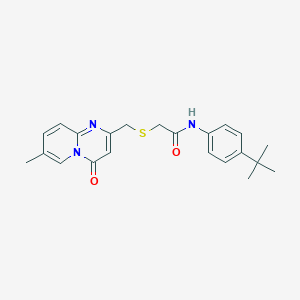 N-(4-tert-butylphenyl)-2-[(7-methyl-4-oxopyrido[1,2-a]pyrimidin-2-yl)methylsulfanyl]acetamide