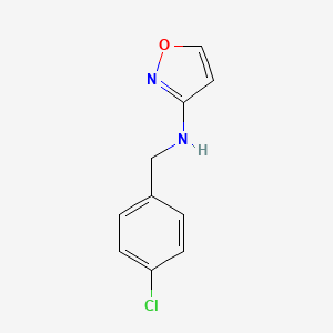 molecular formula C10H9ClN2O B7607275 N-[(4-chlorophenyl)methyl]-1,2-oxazol-3-amine 