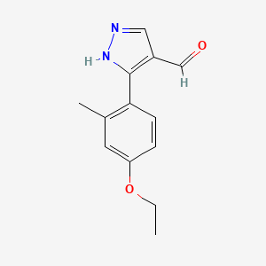 5-(4-ethoxy-2-methylphenyl)-1H-pyrazole-4-carbaldehyde