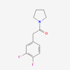 molecular formula C12H13F2NO B7607327 2-(3,4-Difluorophenyl)-1-pyrrolidin-1-ylethanone 