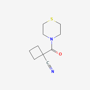 1-(Thiomorpholine-4-carbonyl)cyclobutane-1-carbonitrile