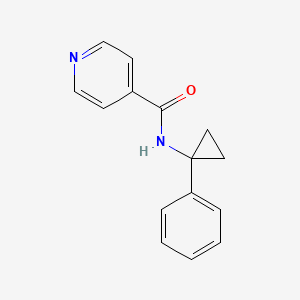 molecular formula C15H14N2O B7607418 N-(1-phenylcyclopropyl)pyridine-4-carboxamide 