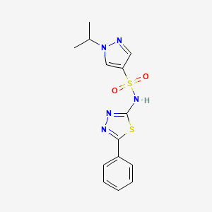 N-(5-phenyl-1,3,4-thiadiazol-2-yl)-1-propan-2-ylpyrazole-4-sulfonamide