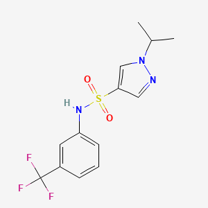 1-propan-2-yl-N-[3-(trifluoromethyl)phenyl]pyrazole-4-sulfonamide