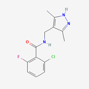 2-chloro-N-[(3,5-dimethyl-1H-pyrazol-4-yl)methyl]-6-fluorobenzamide