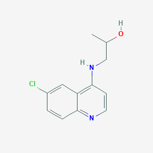 molecular formula C12H13ClN2O B7607476 1-[(6-Chloroquinolin-4-yl)amino]propan-2-ol 