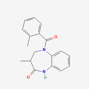 3-methyl-5-[(2-methylphenyl)carbonyl]-1,3,4,5-tetrahydro-2H-1,5-benzodiazepin-2-one