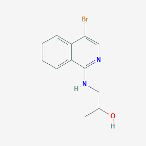 molecular formula C12H13BrN2O B7607497 1-[(4-Bromoisoquinolin-1-yl)amino]propan-2-ol 