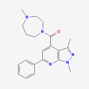 (1,3-dimethyl-6-phenyl-1H-pyrazolo[3,4-b]pyridin-4-yl)(4-methyl-1,4-diazepan-1-yl)methanone