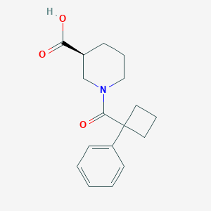 (3S)-1-(1-phenylcyclobutanecarbonyl)piperidine-3-carboxylic acid