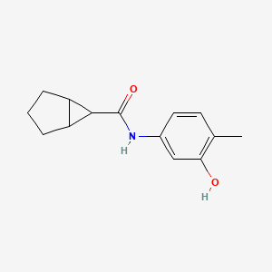 molecular formula C14H17NO2 B7607595 N-(3-hydroxy-4-methylphenyl)bicyclo[3.1.0]hexane-6-carboxamide 