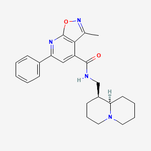 3-methyl-N-[(1S,9aR)-octahydro-2H-quinolizin-1-ylmethyl]-6-phenyl[1,2]oxazolo[5,4-b]pyridine-4-carboxamide