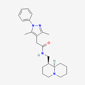 2-(3,5-dimethyl-1-phenyl-1H-pyrazol-4-yl)-N-[(1S,9aR)-octahydro-2H-quinolizin-1-ylmethyl]acetamide