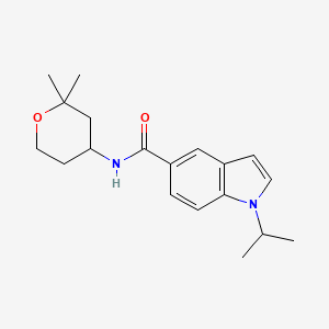 molecular formula C19H26N2O2 B7607670 N-(2,2-dimethyltetrahydro-2H-pyran-4-yl)-1-isopropyl-1H-indole-5-carboxamide 