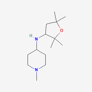 molecular formula C14H28N2O B7607678 1-methyl-N-(2,2,5,5-tetramethyloxolan-3-yl)piperidin-4-amine 