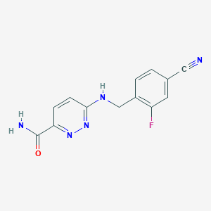 6-[(4-Cyano-2-fluorophenyl)methylamino]pyridazine-3-carboxamide