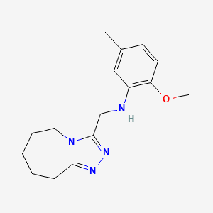 2-methoxy-5-methyl-N-(6,7,8,9-tetrahydro-5H-[1,2,4]triazolo[4,3-a]azepin-3-ylmethyl)aniline