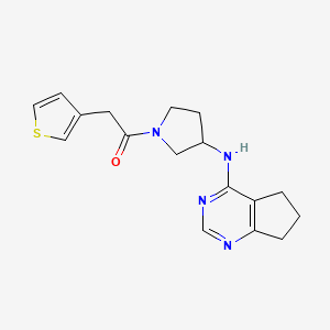 1-[3-(6,7-dihydro-5H-cyclopenta[d]pyrimidin-4-ylamino)-1-pyrrolidinyl]-2-(3-thienyl)-1-ethanone