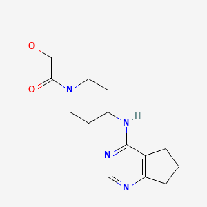 1-[4-(6,7-dihydro-5H-cyclopenta[d]pyrimidin-4-ylamino)piperidino]-2-methoxy-1-ethanone