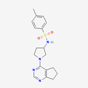 N~1~-[1-(6,7-dihydro-5H-cyclopenta[d]pyrimidin-4-yl)tetrahydro-1H-pyrrol-3-yl]-4-methyl-1-benzenesulfonamide