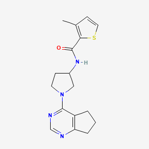 N~2~-[1-(6,7-dihydro-5H-cyclopenta[d]pyrimidin-4-yl)tetrahydro-1H-pyrrol-3-yl]-3-methyl-2-thiophenecarboxamide