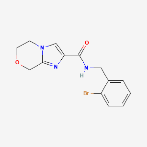 N-[(2-bromophenyl)methyl]-6,8-dihydro-5H-imidazo[2,1-c][1,4]oxazine-2-carboxamide