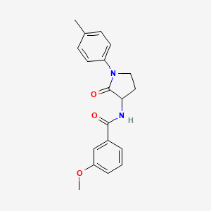 molecular formula C19H20N2O3 B7607773 3-methoxy-N-[1-(4-methylphenyl)-2-oxopyrrolidin-3-yl]benzamide 