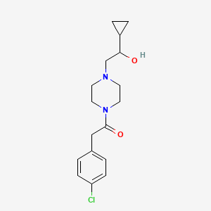 2-(4-Chlorophenyl)-1-[4-(2-cyclopropyl-2-hydroxyethyl)piperazin-1-yl]ethanone