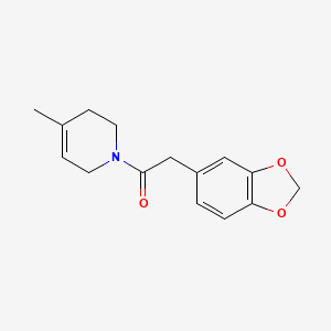 2-(1,3-benzodioxol-5-yl)-1-(4-methyl-3,6-dihydro-2H-pyridin-1-yl)ethanone