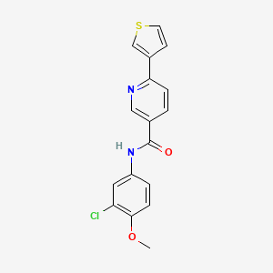 N-(3-chloro-4-methoxyphenyl)-6-(3-thienyl)nicotinamide