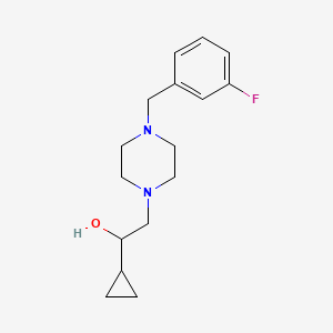 molecular formula C16H23FN2O B7607808 1-Cyclopropyl-2-[4-[(3-fluorophenyl)methyl]piperazin-1-yl]ethanol 