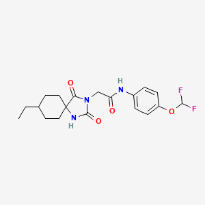 N-[4-(difluoromethoxy)phenyl]-2-(8-ethyl-2,4-dioxo-1,3-diazaspiro[4.5]decan-3-yl)acetamide