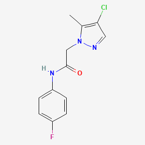 2-(4-chloro-5-methylpyrazol-1-yl)-N-(4-fluorophenyl)acetamide