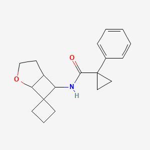 1-phenyl-N-spiro[2-oxabicyclo[3.2.0]heptane-7,1'-cyclobutane]-6-ylcyclopropane-1-carboxamide